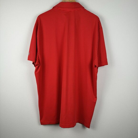 Under Armour Polo Shirts Men's Size 3XL Red Stripe Logo Heat Gear Loose Fit Golf - Picture 5 of 5